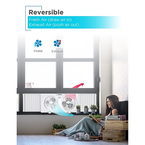 Black+Decker 9 " Dual Window Fan