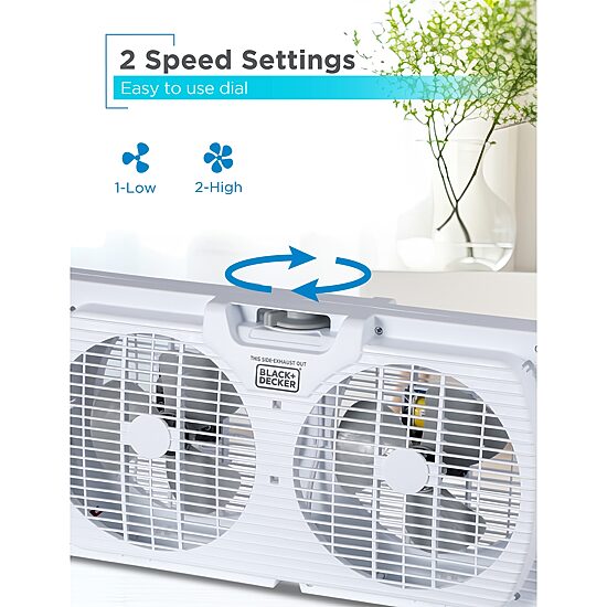Black+Decker 9 " Dual Window Fan