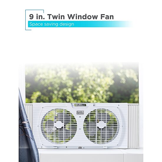Black+Decker 9 " Dual Window Fan