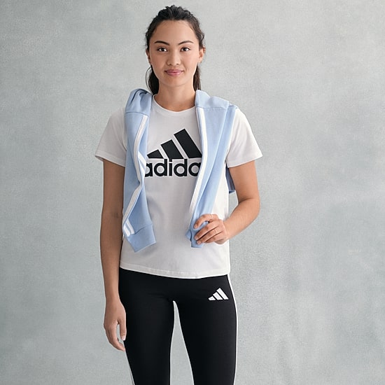 adidas Womens Crew Neck Short Sleeve Active T-Shirt