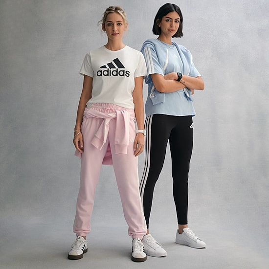 adidas Womens Crew Neck Short Sleeve Active T-Shirt