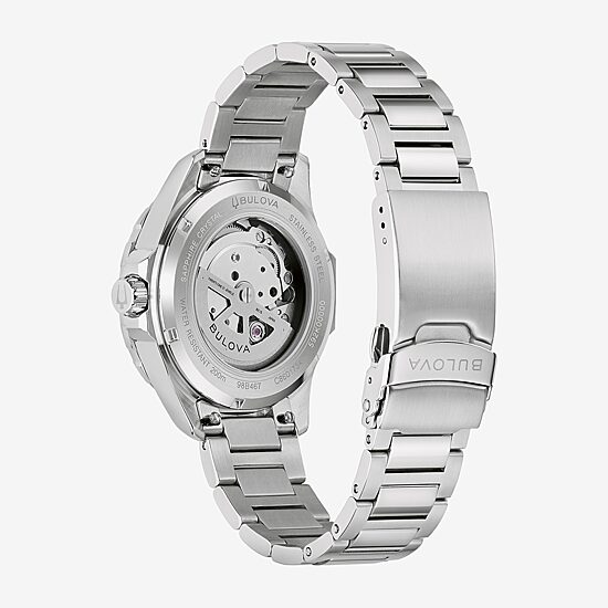 Bulova Mens Automatic Two Tone Stainless Steel Bracelet Watch 98b467
