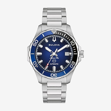 Bulova Lunar Pilot Mens Chronograph Silver Tone Stainless Steel
