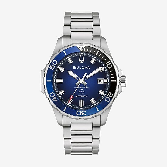 Bulova Mens Automatic Silver Tone Stainless Steel Bracelet Watch 98b466