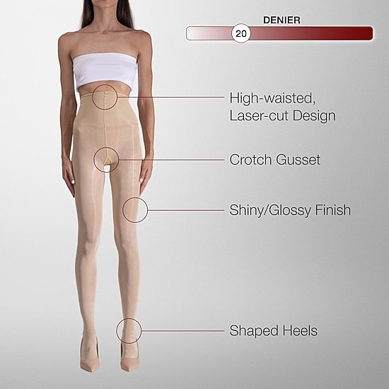 LECHERY 3 Pairs Of Glossy Sheer Tights 3-pc. 20 Denier Pantyhose