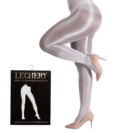 LECHERY Womens Lustrous Silky Shiny 40 Denier Tights 40 Denier 1 Pair Tights