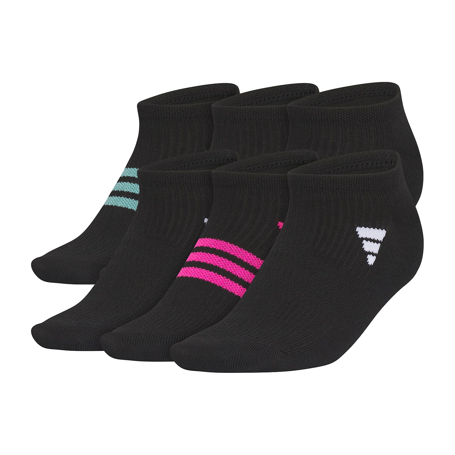 adidas Womens 3 Pair No Show Socks