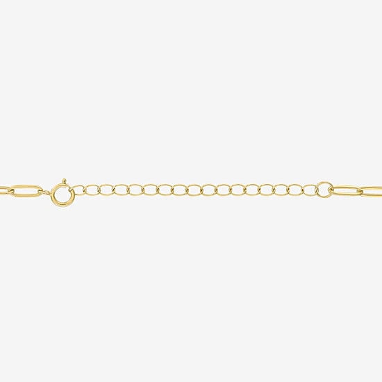 Womens Lab Created White Sapphire 14K Gold Over Silver Star 16 Inch Pendant Necklace