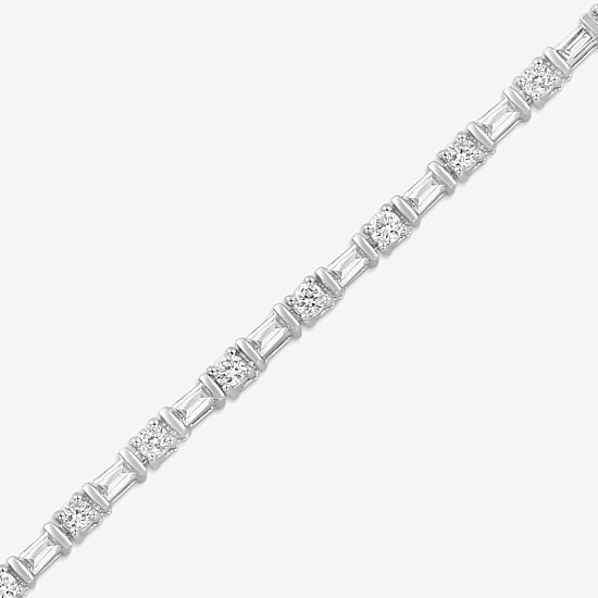 Womens 1 CT. T.W. Lab Grown White Diamond 10K Gold Tennis Bracelet