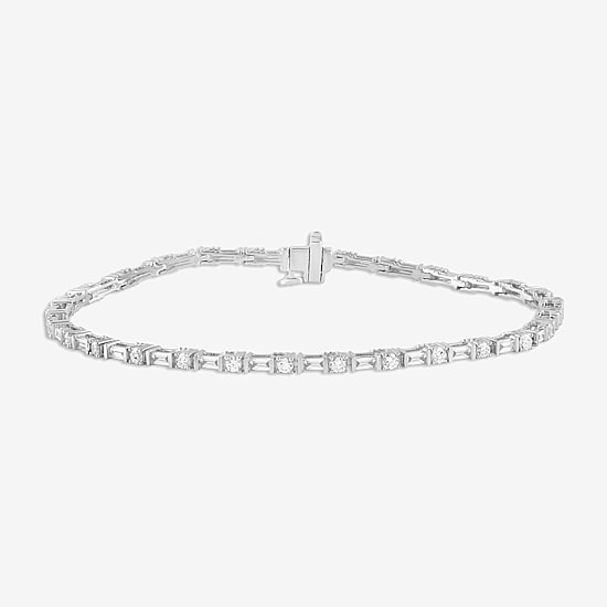 Womens 2 CT. T.W. Lab Grown White Diamond 10K Gold Tennis Bracelet
