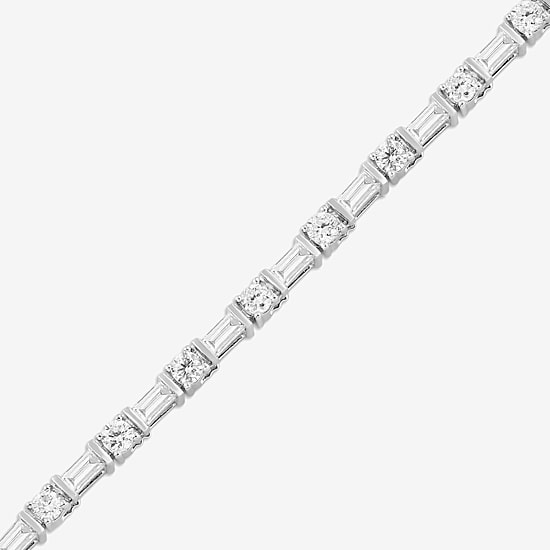 Womens 2 CT. T.W. Lab Grown White Diamond 10K Gold Tennis Bracelet