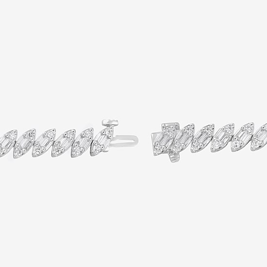 Womens 3 CT. T.W. Lab Grown White Diamond 10K Gold Tennis Bracelet