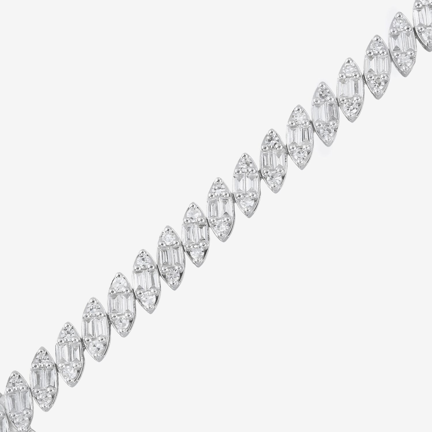 Womens 3 CT. T.W. Lab Grown White Diamond 10K Gold Tennis Bracelet