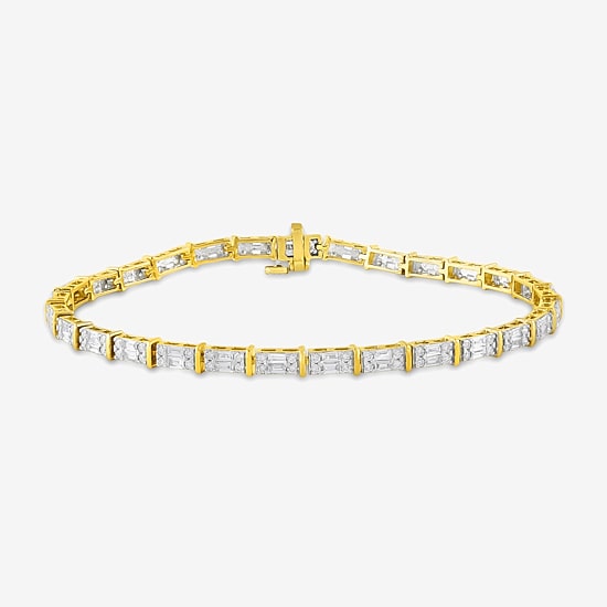 Womens 2 CT. T.W. Lab Grown White Diamond 10K Gold Tennis Bracelet