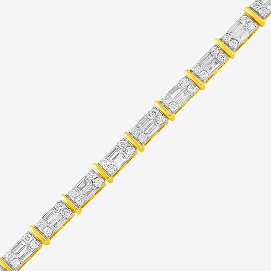 Womens 2 CT. T.W. Lab Grown White Diamond 10K Gold Tennis Bracelet