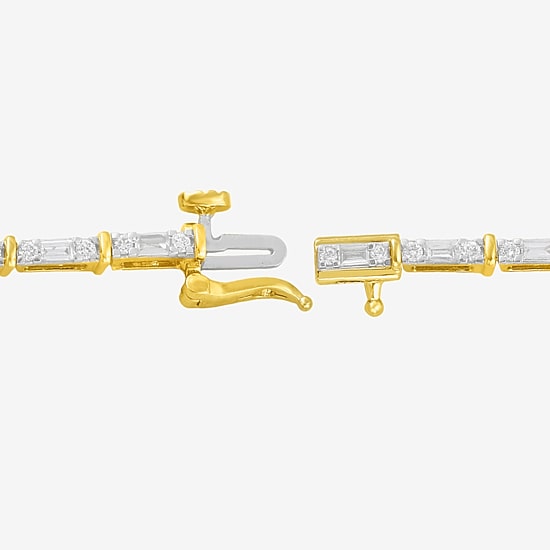 Womens 1 CT. T.W. Lab Grown White Diamond 10K Gold Tennis Bracelet