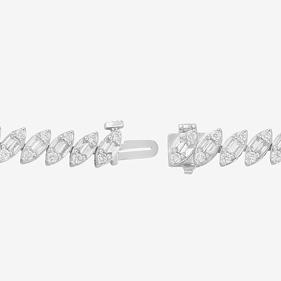 Womens 4 CT. T.W. Lab Grown White Diamond 10K Gold Tennis Bracelet