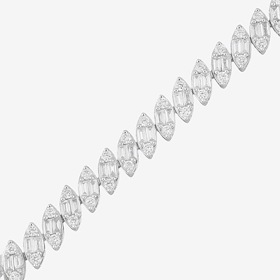 Womens 4 CT. T.W. Lab Grown White Diamond 10K Gold Tennis Bracelet