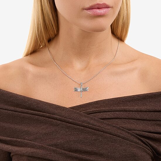 Womens Sterling Silver 18 Inch Pendant Necklace