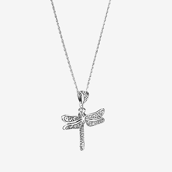 Womens Sterling Silver 18 Inch Pendant Necklace