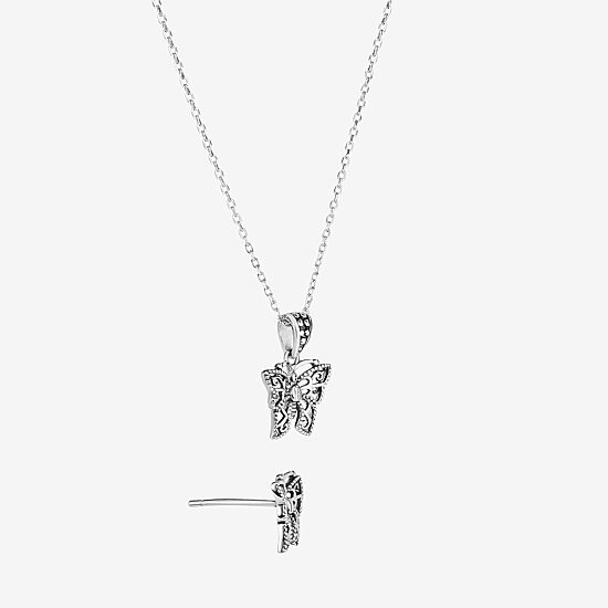 Butterfly Womens Sterling Silver Butterfly 2-pc. Jewelry Set
