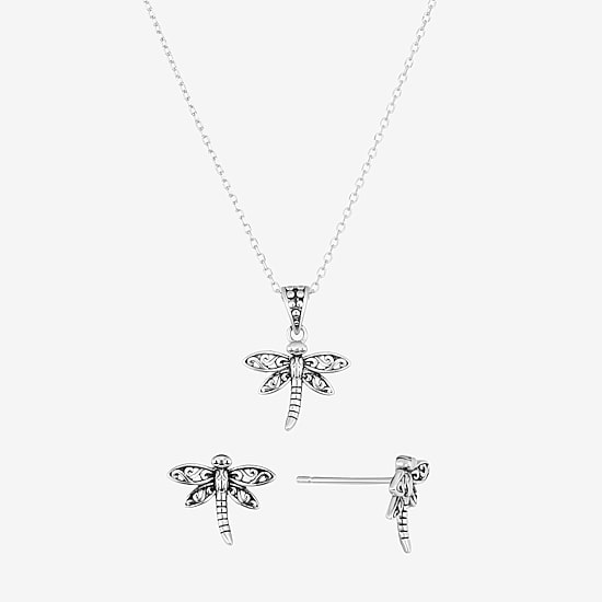 Dragonfly Womens Sterling Silver 2-pc. Jewelry Set