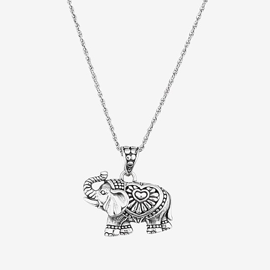 Womens Sterling Silver 18 Inch Pendant Necklace