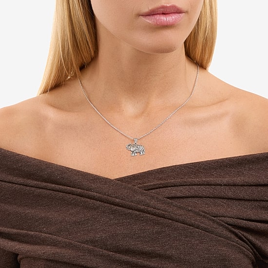 Womens Sterling Silver 18 Inch Pendant Necklace