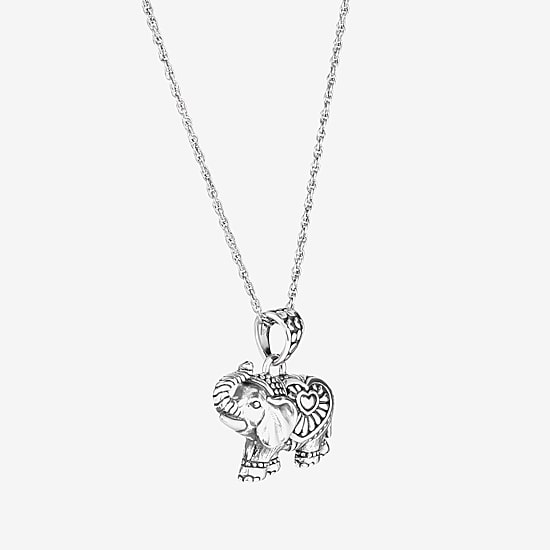 Womens Sterling Silver 18 Inch Pendant Necklace