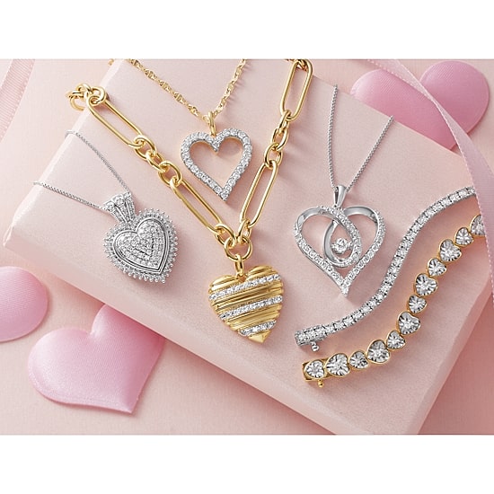 Heart (G-H / Si2-I1) Womens 1/10 CT. T.W. Lab Grown White Diamond 14K Gold Over Silver Heart 18 Inch Pendant Necklace