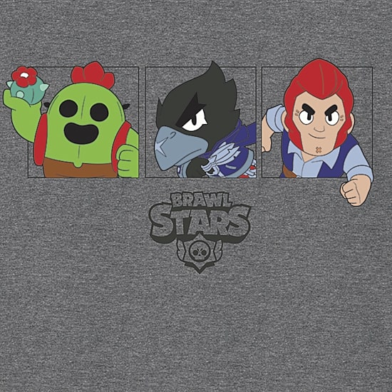 Brawl Stars Little & Big Kid Boys Crew Neck Short Sleeve Regular Fit Graphic T-Shirt