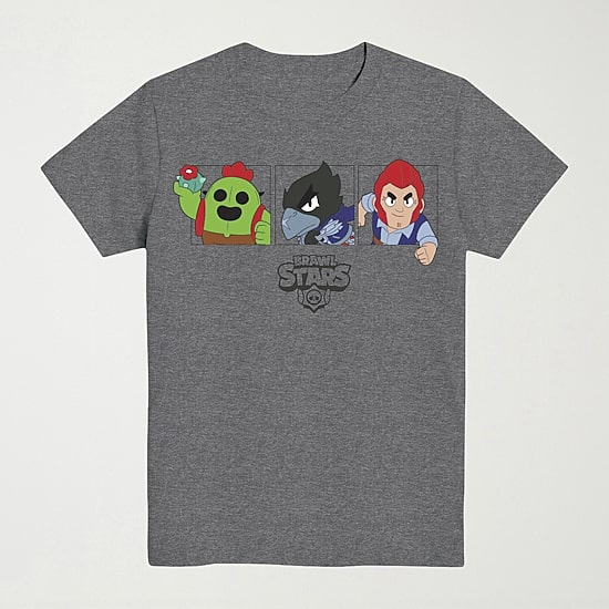 Brawl Stars Little & Big Kid Boys Crew Neck Short Sleeve Regular Fit Graphic T-Shirt