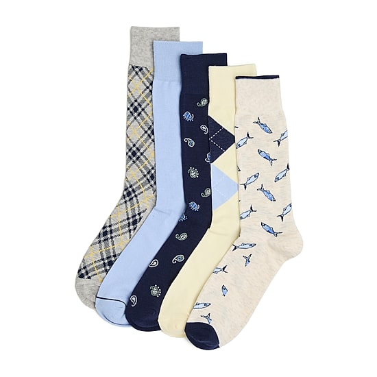 Stafford Casual Dress Mens 5 Pair Crew Socks