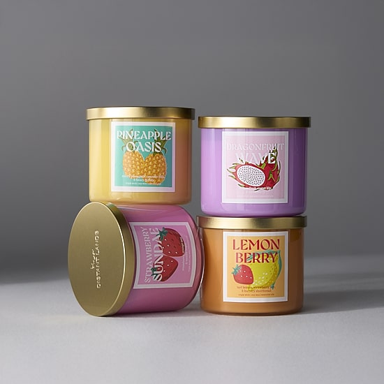 Distant Lands 14oz Lemon Berry 3-Wick Scented Jar Candle