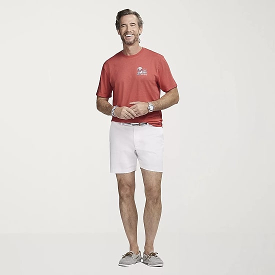 IZOD Saltwater Soft Wash Mens Crew Neck Short Sleeve Classic Fit Graphic T-Shirt
