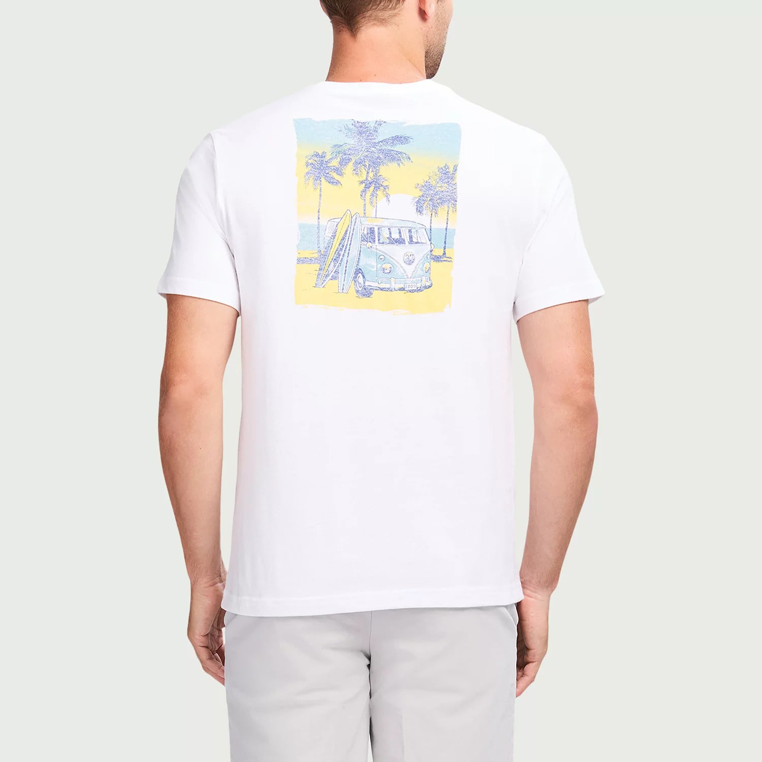 IZOD Saltwater Soft Wash Mens Crew Neck Short Sleeve Classic Fit Graphic T-Shirt