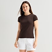 Liz Claiborne Womens Crew Neck Short Sleeve T-Shirt