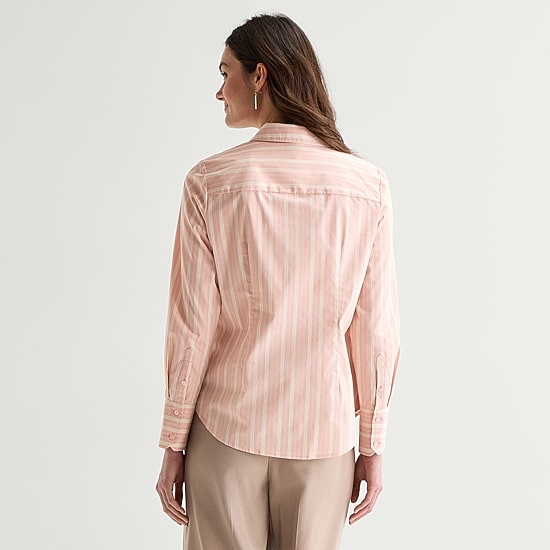 Worthington Womens Cuffed Long Sleeve Regular Fit Button-Down Shirt