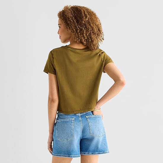 a.n.a Womens Crew Neck Short Sleeve T-Shirt