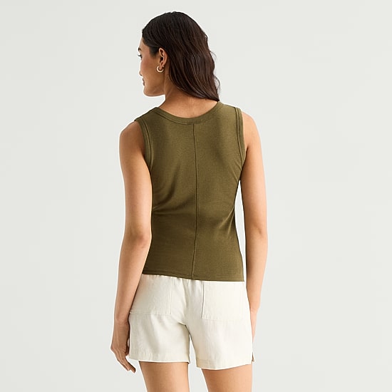 a.n.a Womens V Neck Sleeveless Tank Top