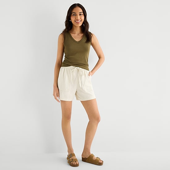 a.n.a Womens V Neck Sleeveless Tank Top