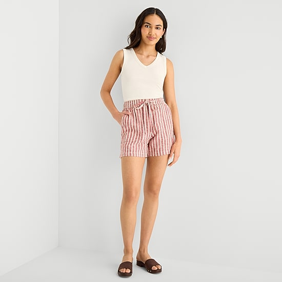 A.N.A Womens High Rise 5" Pull-On Short