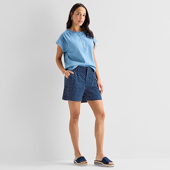 St. John's Bay Womens Pleated Short