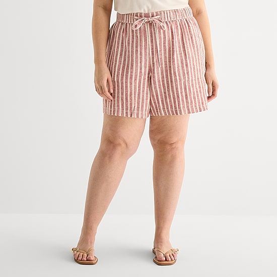 A.N.A Womens Plus High Rise 5" Pull-On Short