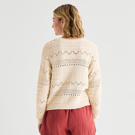A.N.A Womens Crew Neck Long Sleeve Pullover Sweater