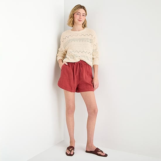 A.N.A Womens Crew Neck Long Sleeve Pullover Sweater