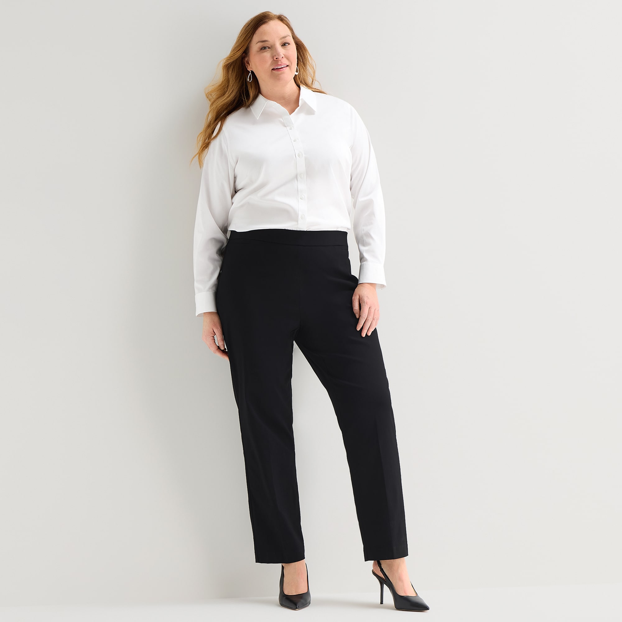 Liz Claiborne Lisa Womens Straight Pull-On Pant