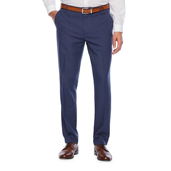 Van Heusen Traveler Slim Fit Mens Flat Front Pant