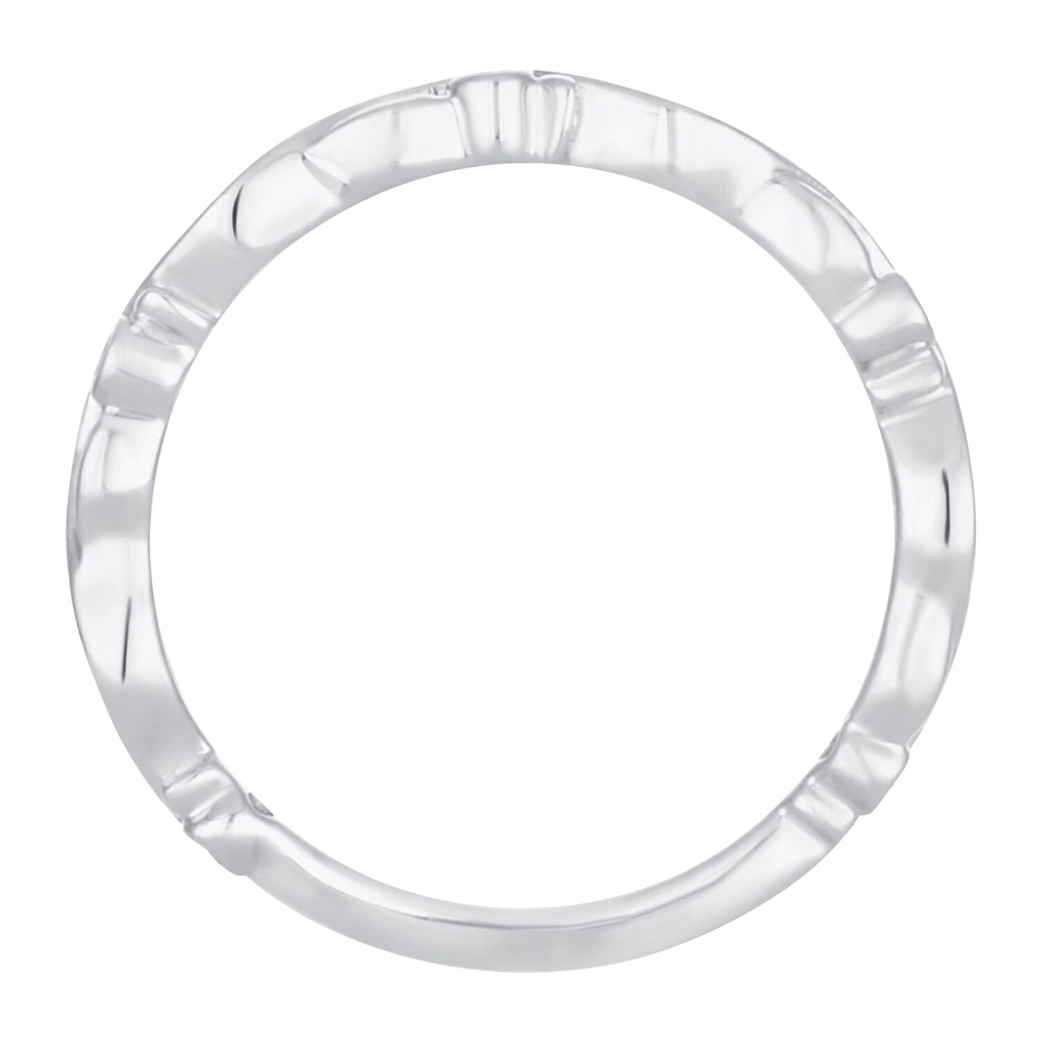 Diamond-Accent Wedding Band 10K or 14K White Gold