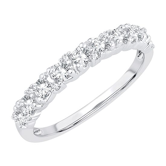 Womens 1/2 CT. T.W. Natural White Diamond 10K Gold Wedding Band